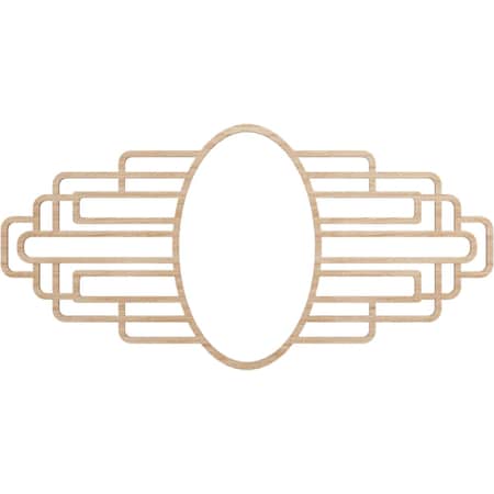 Ekena Millwork Elizabeth Wood Fretwork Pierced Ceiling Medallion, Alder, 22"W x 11"H x 6"IW x 10 3/8"IH x 3/8"T CMWP22X11X0375EBAL